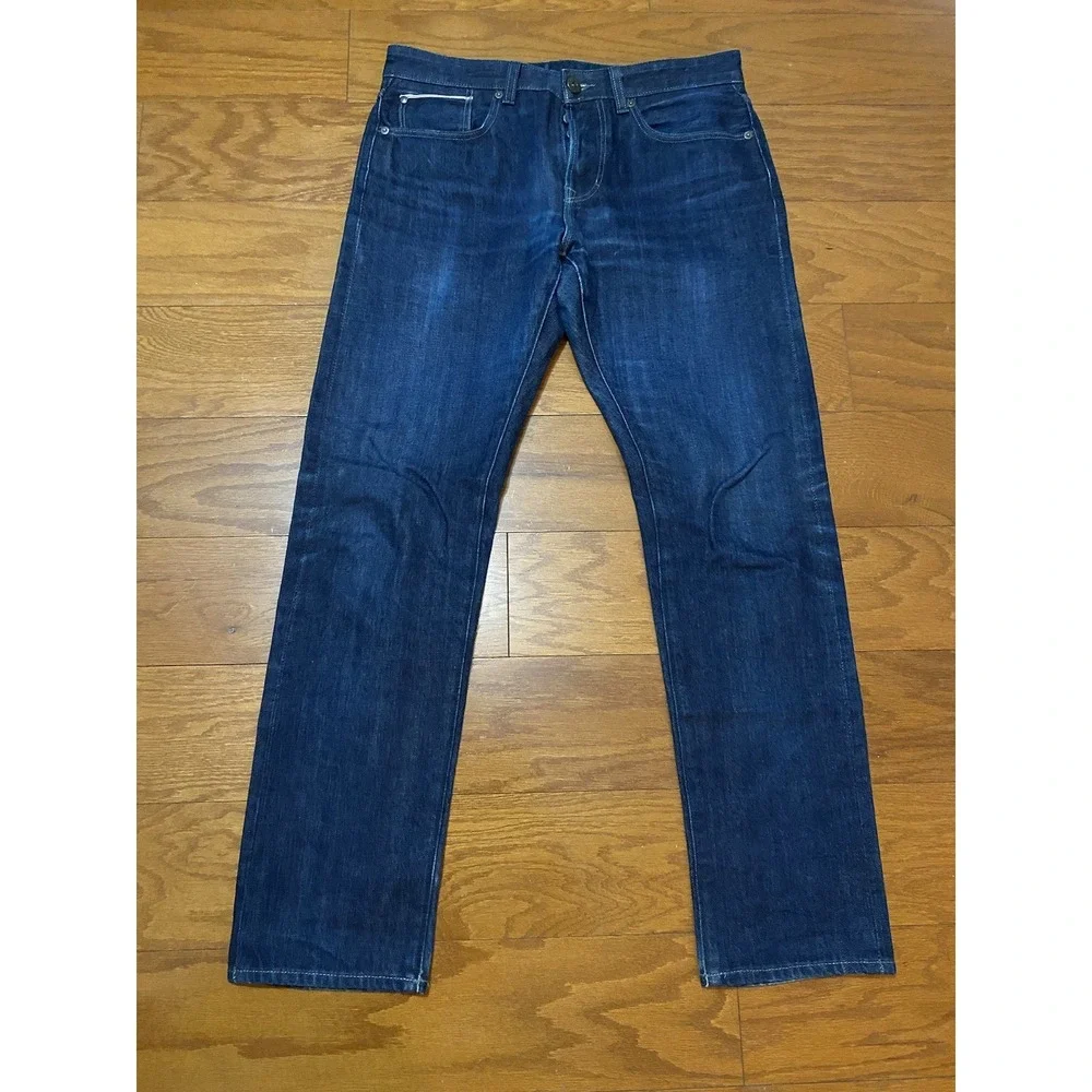 Banana Republic Jeans Men 31x30 Blue Slim Fit Premium Selvedge Red Line